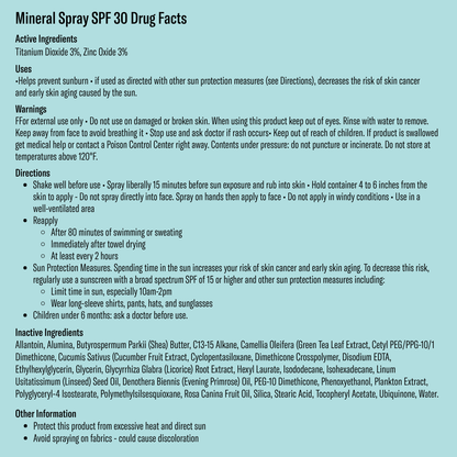 Bask SPF 30 Mineral Non-Aerosol Spray - Reef Safe Sunscreen