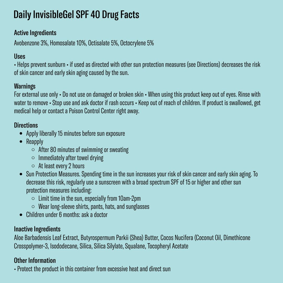 Bask SPF 40 Daily Invisible Gel Face Sunscreen
