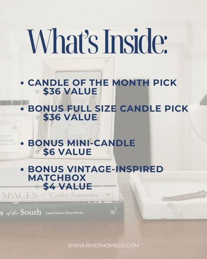 CANDLE LOVERS CLUB SUBSCRIPTION BOX - MONTHLY