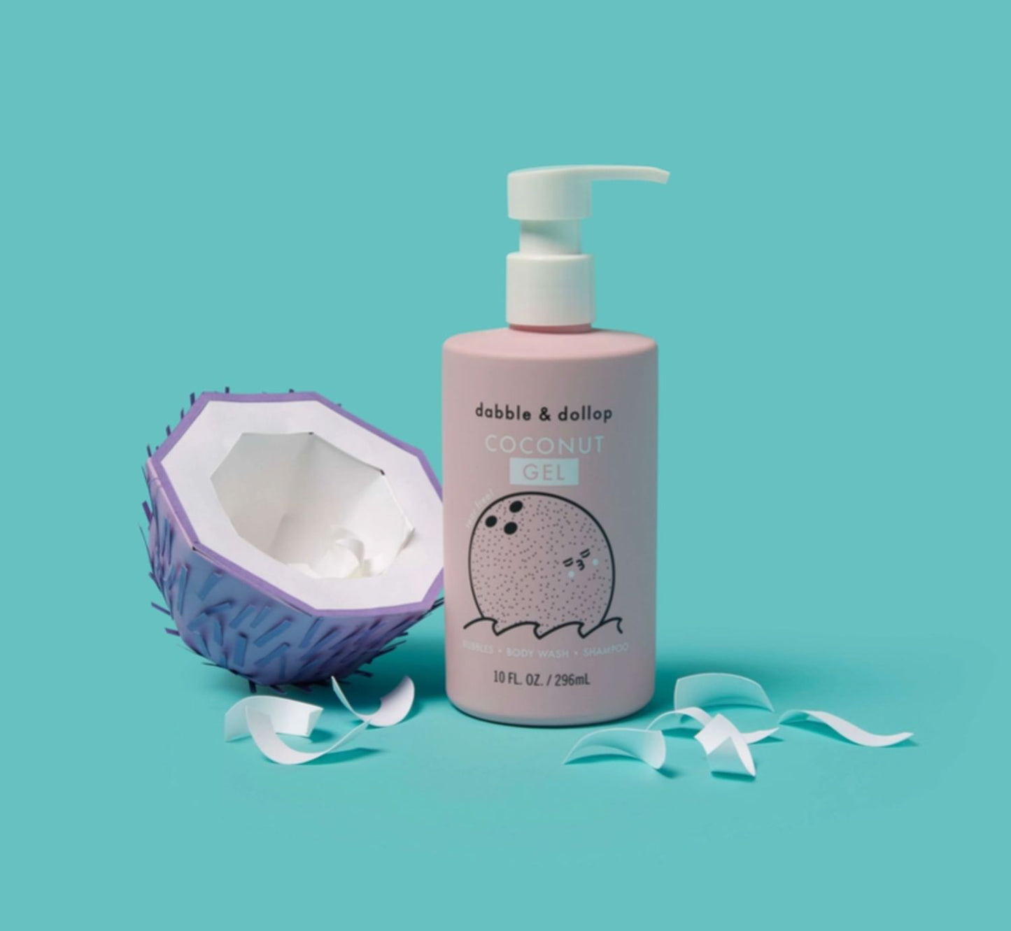 Dabble & Dollop All-Natural Coconut Shampoo, Body Wash & Bubbles