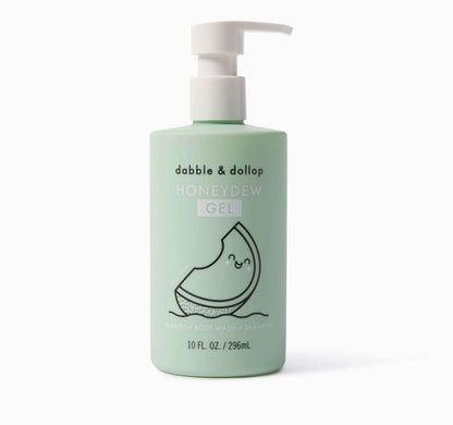Dabble & Dollop All-Natural Honeydew Shampoo, Body Wash & Bubbles