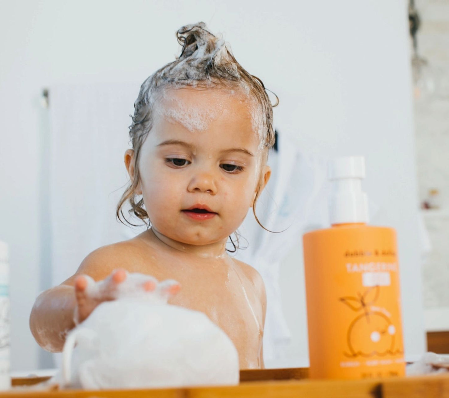 Dabble & Dollop All-Natural Tangerine Shampoo, Body Wash & Bubbles