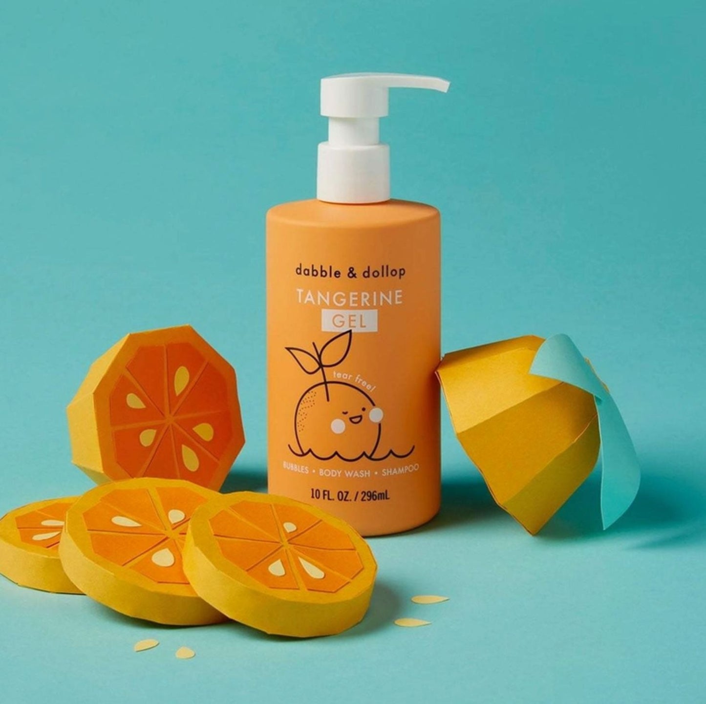 Dabble & Dollop All-Natural Tangerine Shampoo, Body Wash & Bubbles