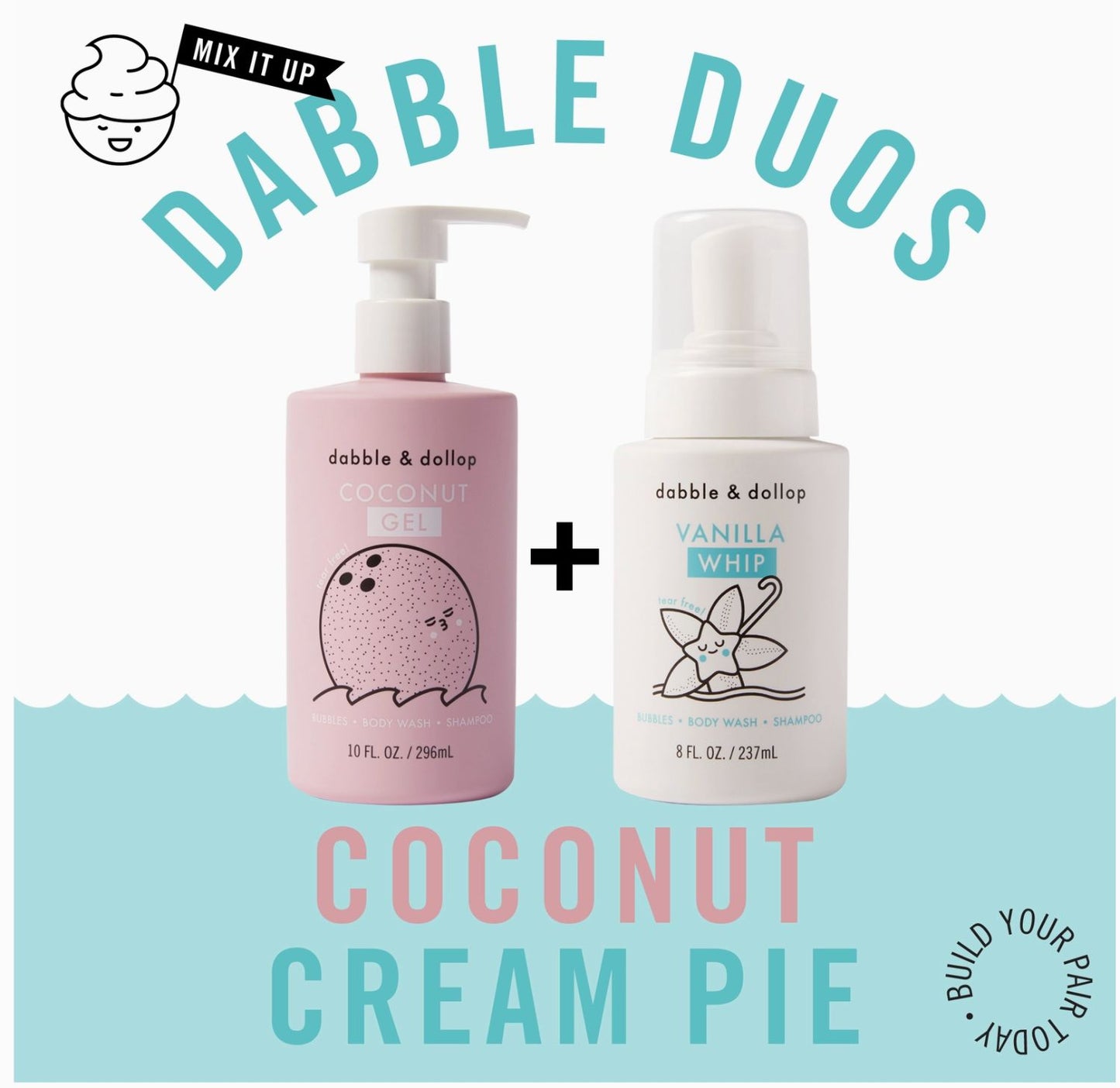 Dabble & Dollop Duo: Coconut Crème Pie Bath Duo with Mixing Bowl