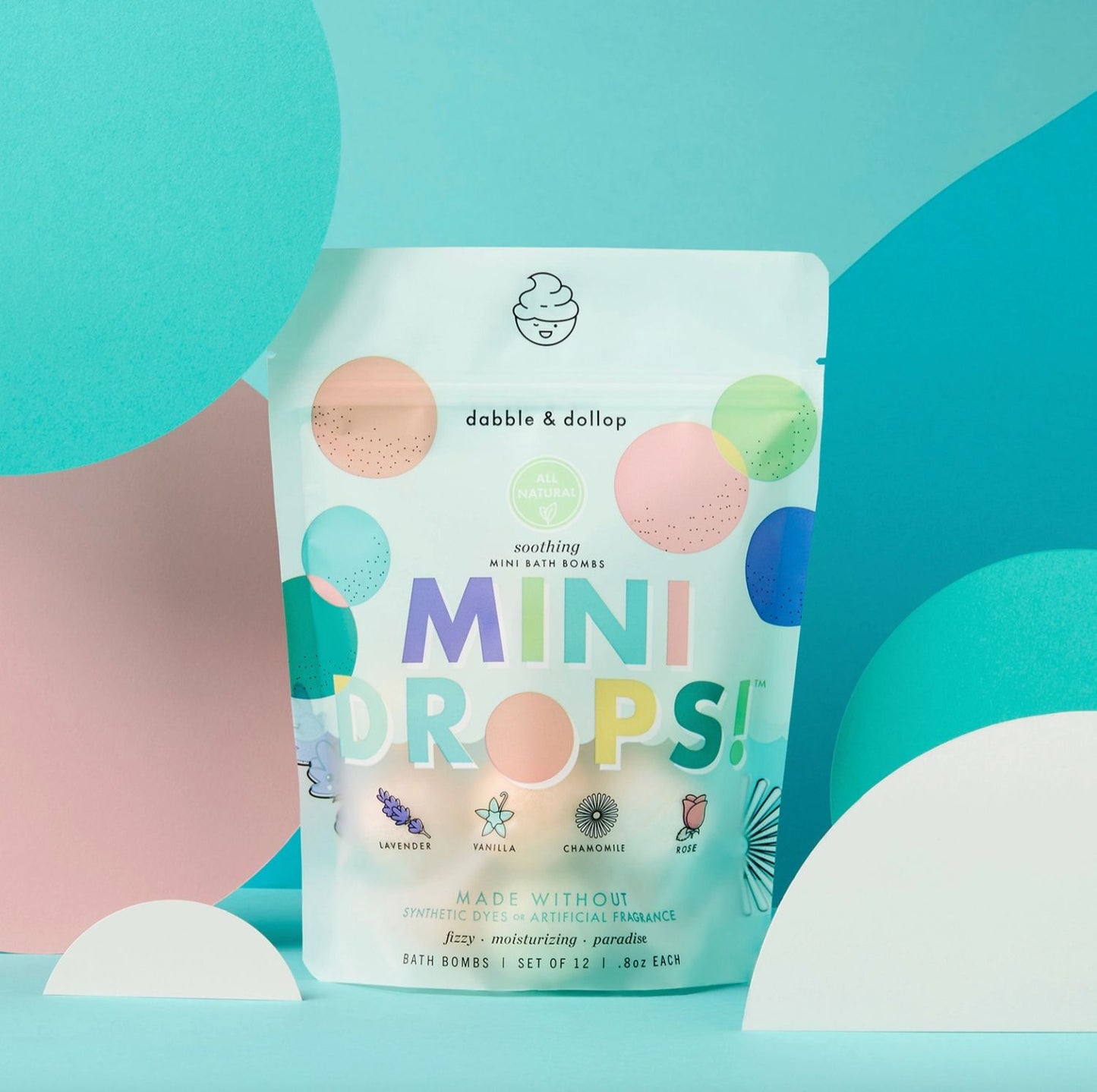 Dabble & Dollop Mini Drops® Bath Bombs - All-Natural Soothing Scents