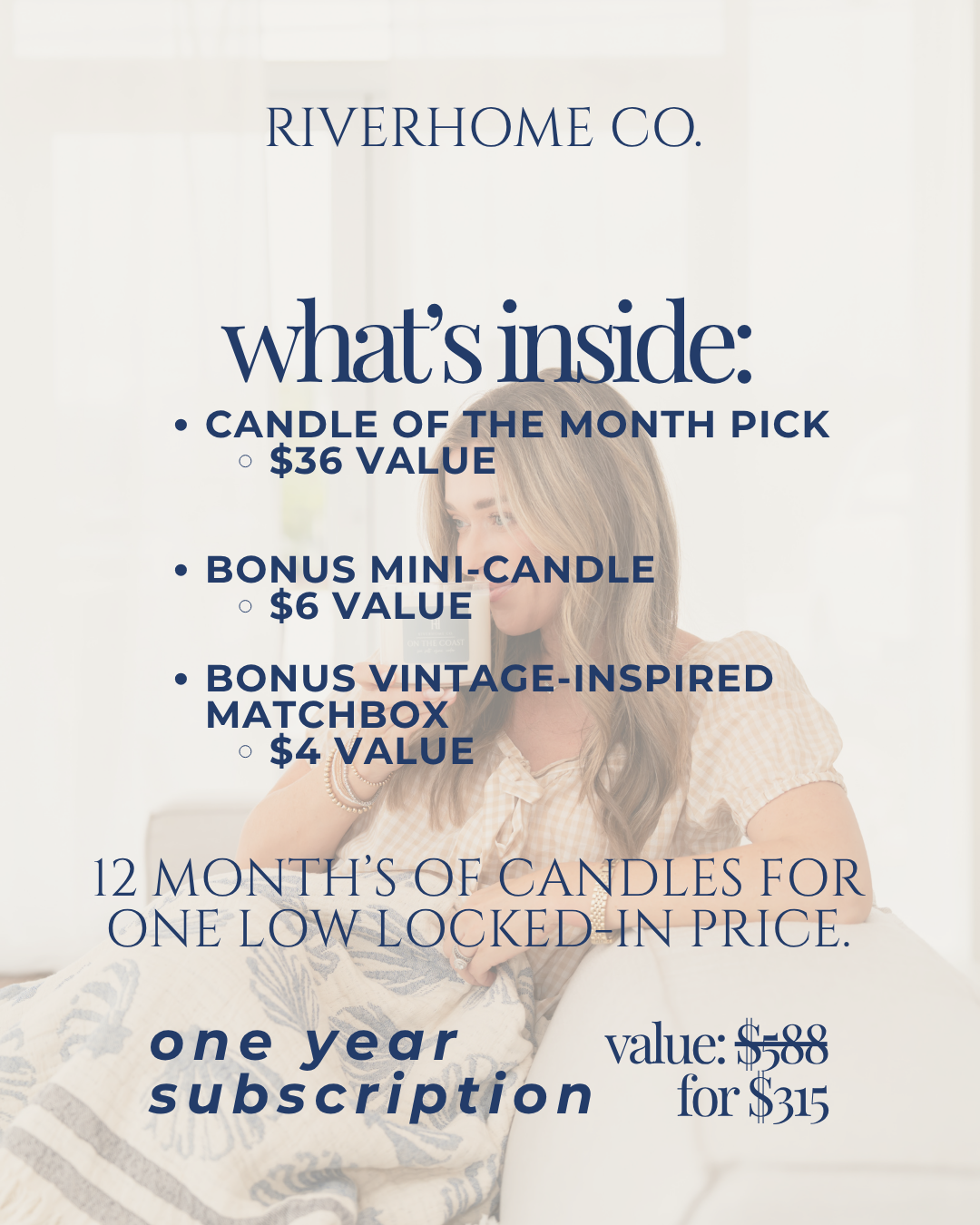 CANDLE OF THE MONTH CLUB SUBSCRIPTION BOX - ONE YEAR