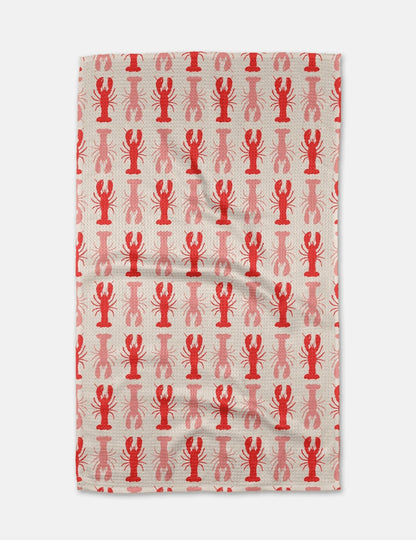 Geometry Lobster Stripe Tea Towel