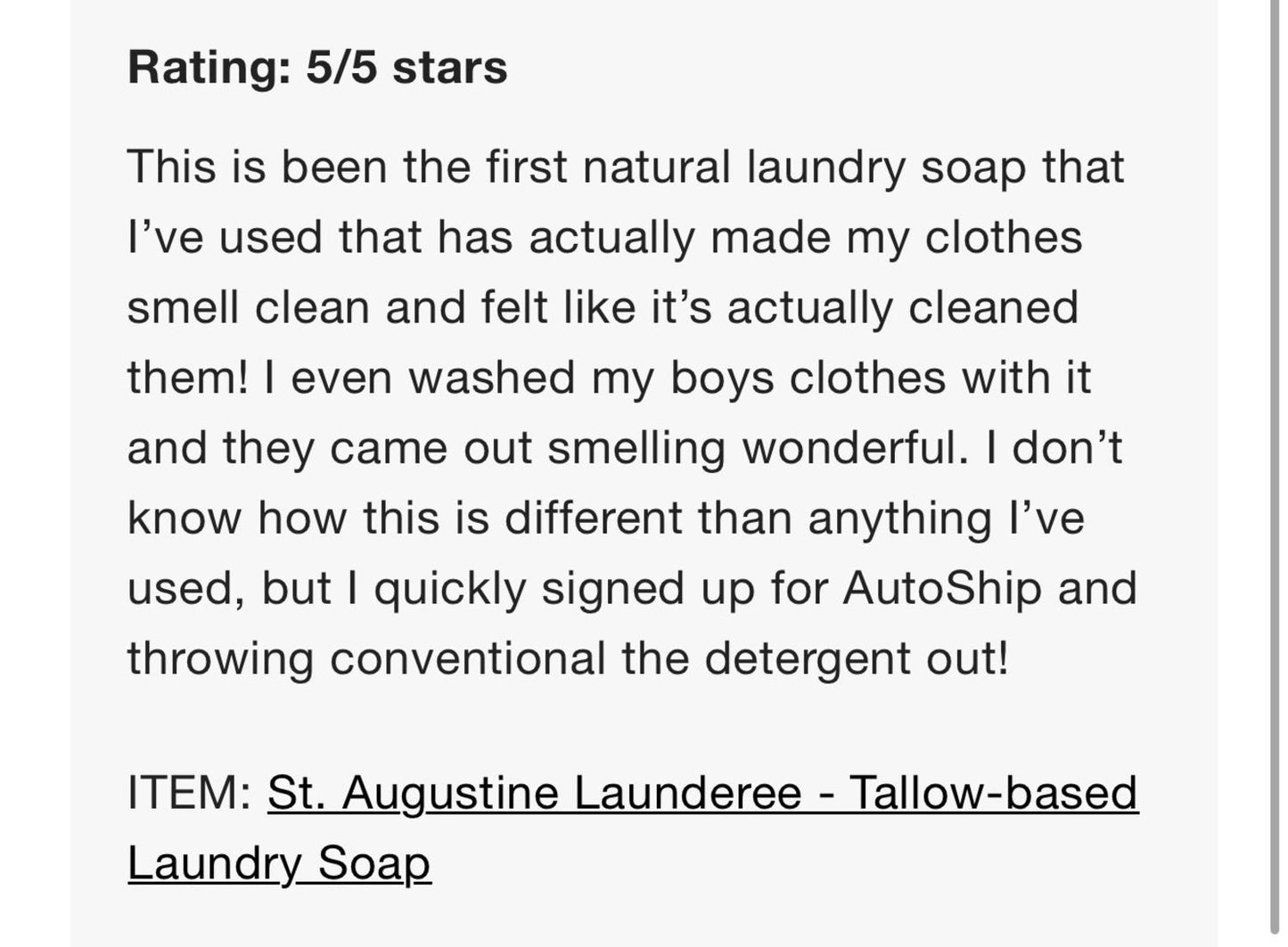 SPA Launderee | Tallow-based Laundry Soap