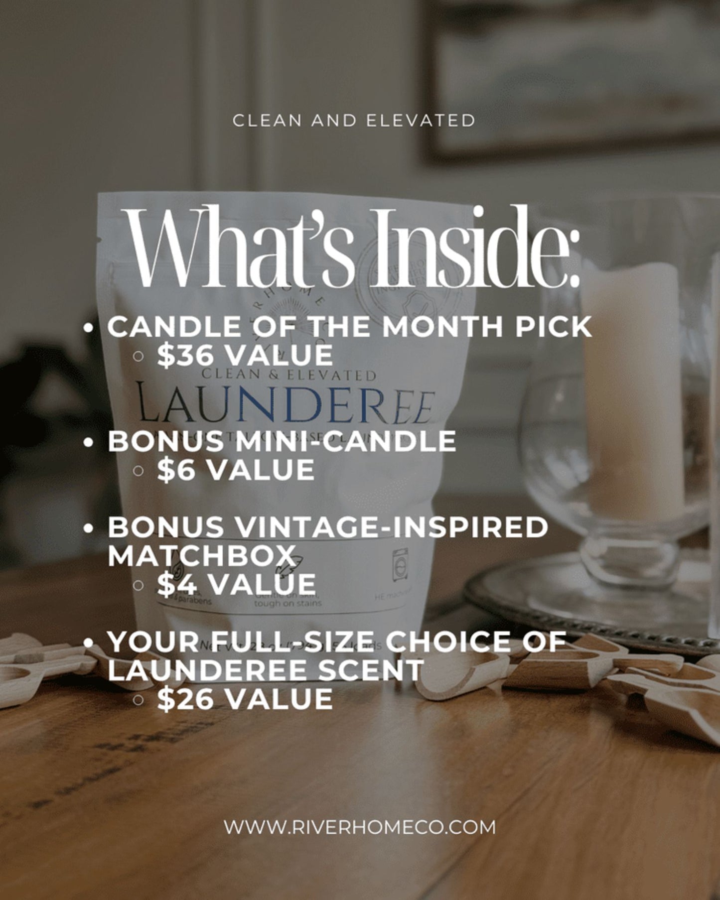 Ultimate RiverHomeCo Candle + Launderee Subscription Bundle