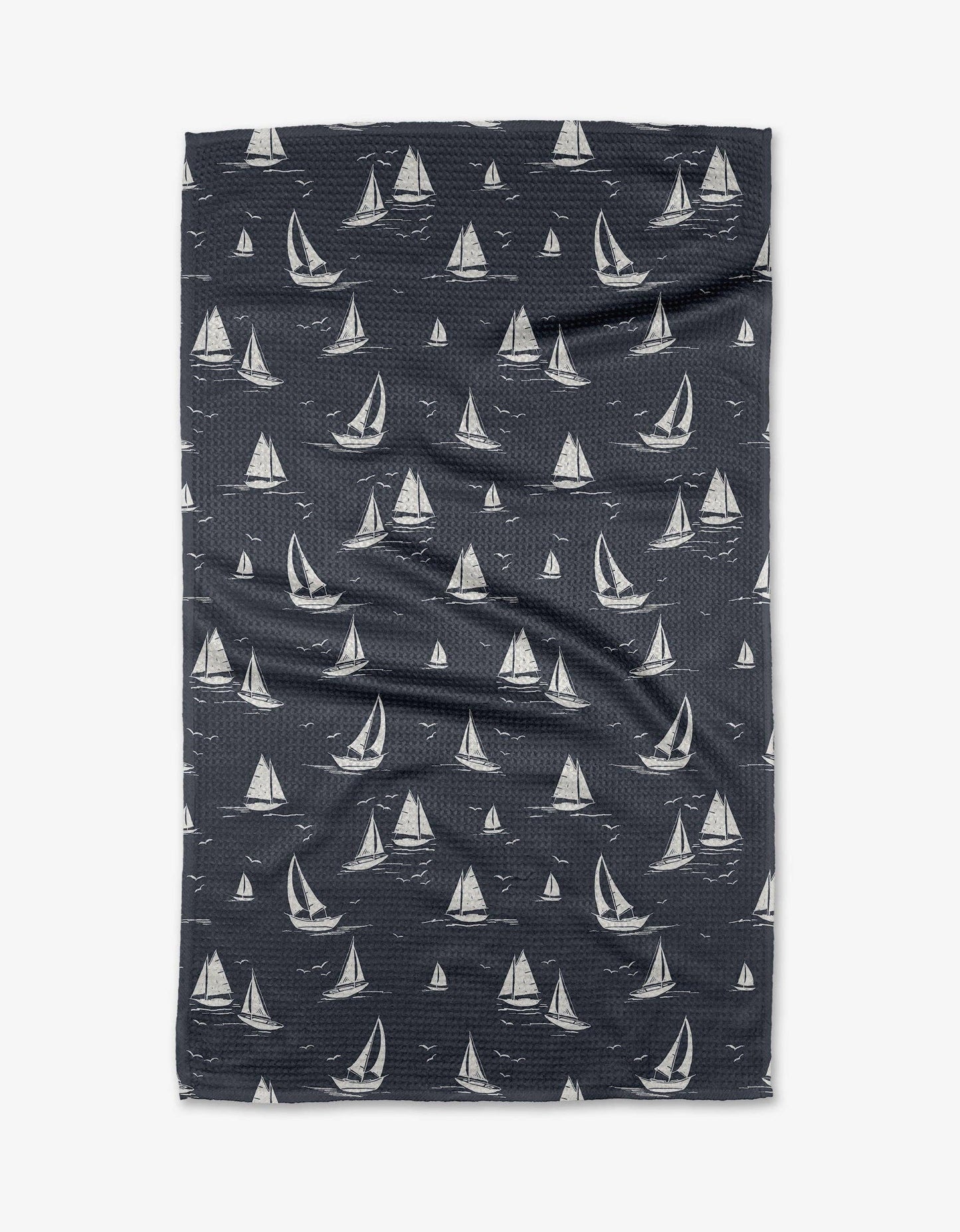 GEOMETRY Navy Race Day Tea Towel